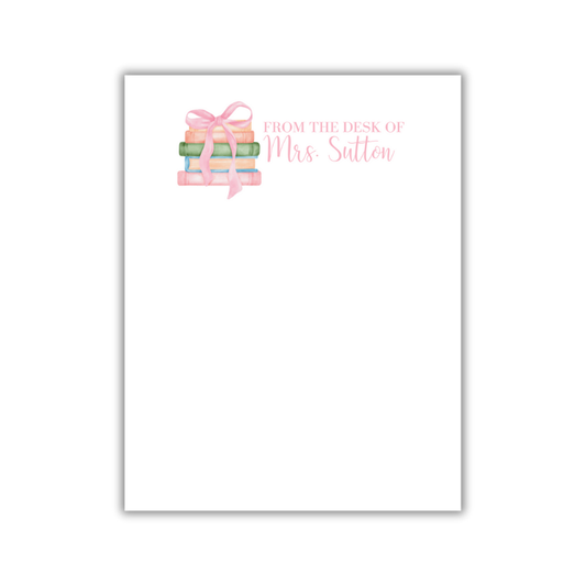 Books and Bows Teacher Notepad